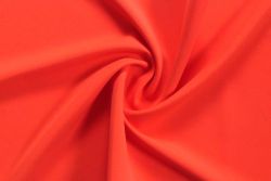 Ex Issey Miyake Deadstock Designer Structured 4-Way Comfort Stretch Suiting Plain - Deep Coral