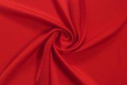 Ex Issey Miyake Deadstock Designer Delicate Floaty Plain Sheened Satin - Deep Red
