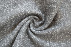 Ex Zara Deadstock Designer Sherpa-Style Fleece Cosy Textured Jacketing Knit - Dove Grey/Pale Grey