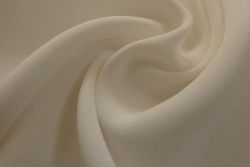 Ex Issey Miyake Deadstock Designer Lightweight Comfort-Stretch Lena Crepe Suiting - Chantilly Cream