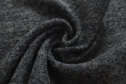 Ex Hobbs Deadstock Designer Wool Mix Tweed Plain - Charcoal Grey