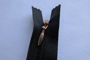 Navy/Rose Gold Concealed Zips