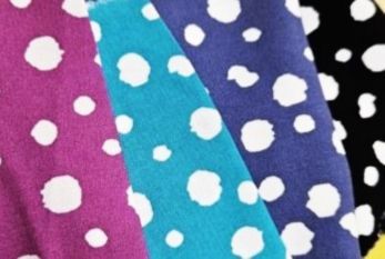 IT-DD047 Deadstock 100% Viscose Challis Digital Spot Print - Blue