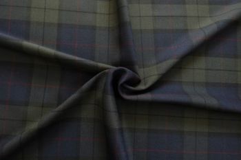 Ex Paul Smith Designer Wool Blend Stretch Tartan Suiting 