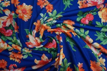 Ex Designer Bright Floral Stretch Jersey