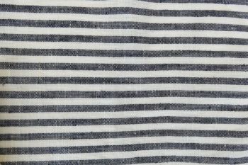 IT-DD019 Deadstock Linen Viscose Chambray Stripe - Navy/White