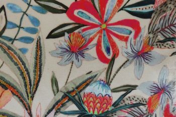 IT-DD081Deadstock 100% Viscose Sateen Digital Floral Print - Tropical