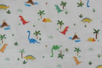 IT-DD090 Deadstock 100% Cotton Poplin Digital Print - Dinos