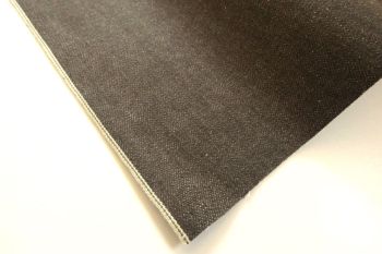 Ex Paul Smith Designer Deadstock Japanese (Finished Selvedge) Denim - Mushroom/Brown