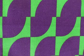 IT-DD145 Deadstock Stretch Cotton Retro Print - Purple/Green