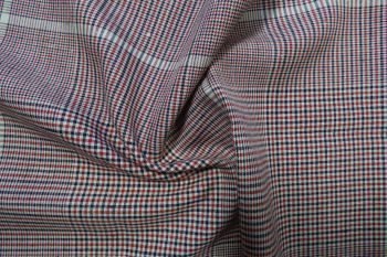 Deadstock Ex-Designer Linen-Mix Multi Check Suiting - Red/Navy