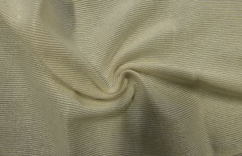 Deadstock Ex Issey Miyake Polyamide Ribbon Style Stripe - Sheened Warm Cream