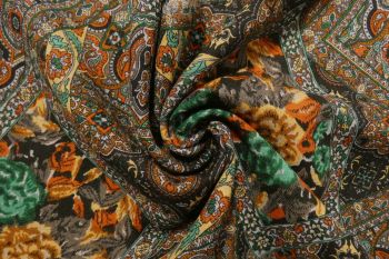 DD587 - 100% Wool Vintage Print Challis