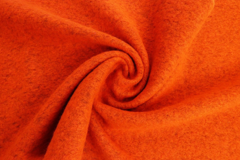 Ex Max Mara Deadstock Designer Cosy Merino Wool-Mix Knitted Jersey Plain - Flame Orange