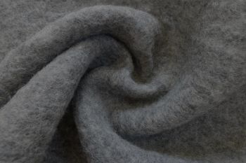 Ex Max Mara Deadstock Designer Cosy Merino Wool-Mix Knitted Jersey Plain - Grey Marl