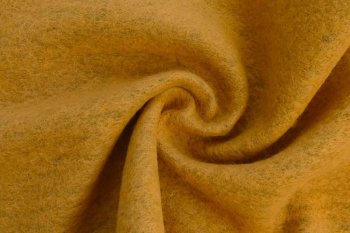 Ex Max Mara Deadstock Designer Cosy Merino Wool-Mix Knitted Jersey Plain - Ochre