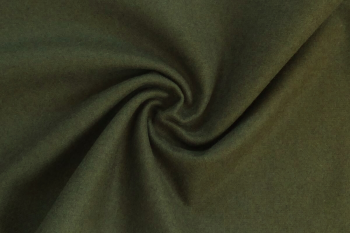Ex Hobbs Deadstock Designer Felted Wool Coating Plain - Khaki