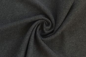 Ex Hobbs Deadstock Designer Felted Wool Coating Plain - Charcoal Marl