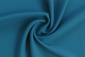 Ex Issey Miyake Deadstock Designer Recycled Plain Crepe Suiting - Azure Blue