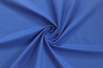 Ex Italian Deadstock Designer Cotton-Rich Superior Quality Broadcloth Poplin Plain - Royal Blue