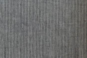 Ex Hobbs Designer Deadstock Pure Linen Yarn-Dyed Multi-Twin Stripe Denim Chambray - Black/Ivory