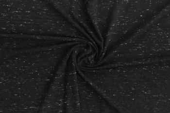 Ex Karen Millen Deadstock Designer Marl-Fleck Salt 'n' Pepper Jersey - Black/Grey/White
