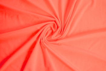 Ex Paul Smith Deadstock Designer Matte Jersey Plain - Neon Coral