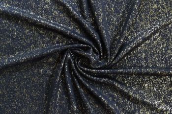 Ex Karen Millen Deadstock Designer Designer Elegant Stretch Jersey With Lurex Glitter - Dark Charcoal/Gold