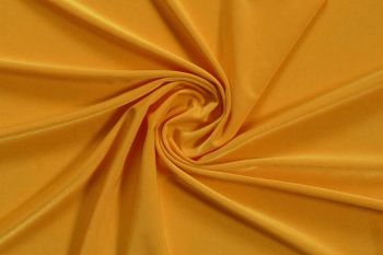 Ex Karen Millen Deadstock Designer Designer 4-Way Stretch Lightweight Sheened Jersey Plain - Tumeric Yellow