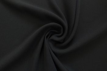 Ex Issey Miyake Deadstock Designer Cavalry Twill Weave Slight Stretch Elegant Suiting Plain - Black