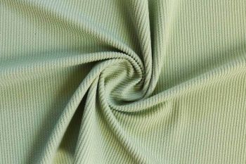 Ex Hobbs Deadstock Designer Stretch Jersey With A Cable-Twist Effect Textured Rib - Light Pistachio Green
