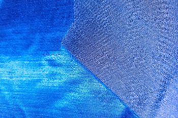 Ex Issey Miyake Deadstock Designer Two-Tone Raw Silk-Style Satin Dupion-Lookalike - Royal Blue