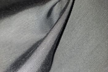 Ex Issey Miyake Deadstock Designer Acetate Satinised Ribbed Tailoring Bracade Jacketing - Dove Grey