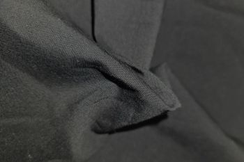 Ex Paul Smith Deadstock Designer Superior Quality 100% Stretch Cotton Poplin Plain - Black