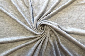 Ex Paul Smith Soft Viscose Jersey Plain - Grey Marl