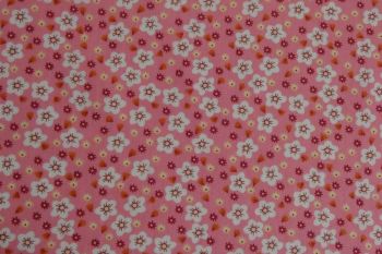 Deadstock 100% Cotton Poplin Digital Floral Print - Candy Pink