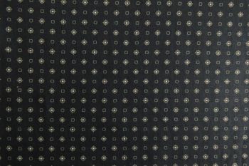 Deadstock 100% Cotton Poplin Digital Square Print - Navy