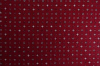 Deadstock 100% Cotton Poplin Digital Square Print - Red