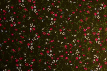 Deadstock 100% Viscose Digital Floral Print - Olive