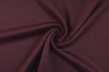 Ex Hobbs Deadstock Designer Wool Jacketing Tweed Plain - Wine