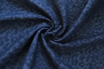 Ex Hobbs Designer Deadstock Denim Style Animal Print Corduroy - Indigo Blue