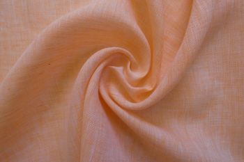 Ex Paul Smith Designer Deadstock Cationic 2-Tone Pure Linen Plain - Peach