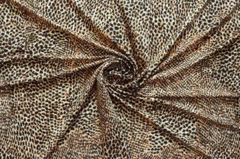 Ex Hobbs Deadstock Designer Super Stretch Slinky Crepe Animal Print Jersey