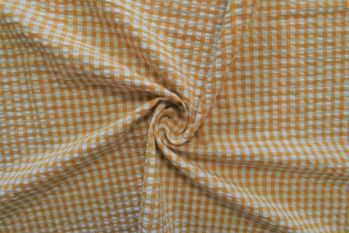 SW580 - Gingham Seersucker Check - Mustard