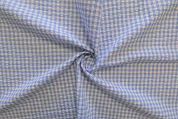 SW580 - Gingham Seersucker Check - Summer Sky