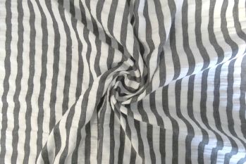 Black/White Seersucker Stripe