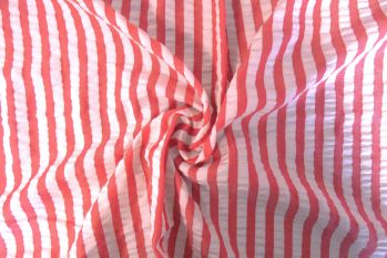 Red/White Seersucker Stripe